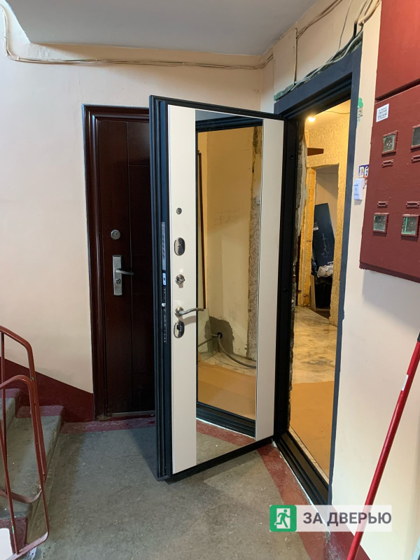 Металлические двери в Колпино - снаружи открыта