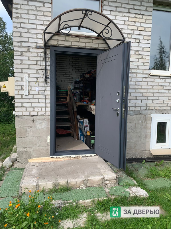 Металлические двери в Отрадное - снаружи открыта
