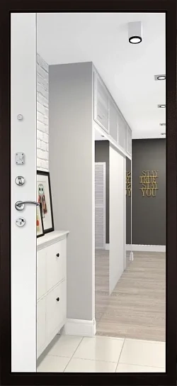 Гранит Пиано зеркало белая (панель любая) - 075 Зеркало макси бок 16 мм